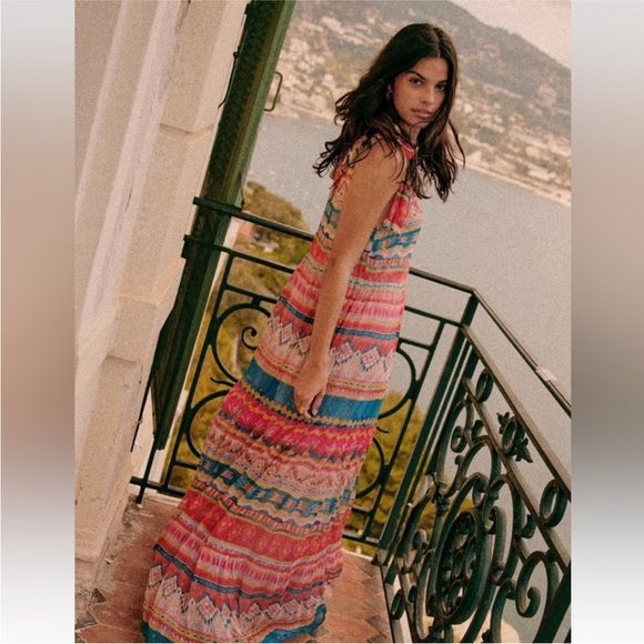 Sezane Pernille Multicolor Maxi Dress - Picture 4 of 6